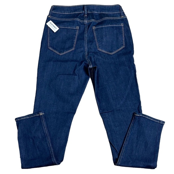 🆕 Women’s Old Navy 8 Medium Jeans High Rise Denim Blue Super Skinny Stretch NWT - Picture 4 of 11
